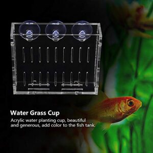 Aquarium Live Plant Cup, Aquarium Planting Cup Water Plant Landscape Decoration Plants Cultivation Basin Cup with Suction Cups