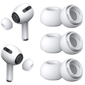 [3 pairs] replacement ear tips for airpods pro and airpods pro 2nd generation with noise reduction hole,silicone ear tips for airpods pro with portable storage box and fit in the charging case(medium)