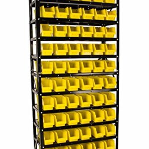 Steel Dragon Tools® TLPB60 60 Parts Bin Shelving Organize with Plastic Bins for Garage, Shop, and Home Storage