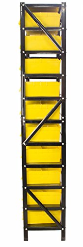 Steel Dragon Tools® TLPB60 60 Parts Bin Shelving Organize with Plastic Bins for Garage, Shop, and Home Storage