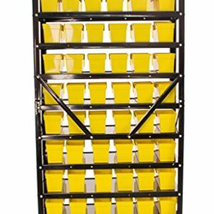 Steel Dragon Tools® TLPB60 60 Parts Bin Shelving Organize with Plastic Bins for Garage, Shop, and Home Storage