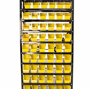 Steel Dragon Tools® TLPB60 60 Parts Bin Shelving Organize with Plastic Bins for Garage, Shop, and Home Storage