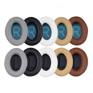 Ear Pads, 1Pair Earphone Ear Pads Earpads Sponge Soft Foam Ear Cover Replacement for QC15 QC35 QC2 QC25 AE2 AE2i Headset - (Color: GY)