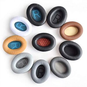 Ear Pads, 1Pair Earphone Ear Pads Earpads Sponge Soft Foam Ear Cover Replacement for QC15 QC35 QC2 QC25 AE2 AE2i Headset - (Color: GY)