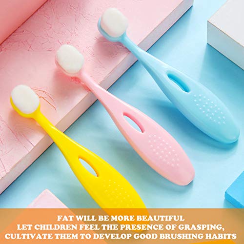 6 Pieces Kids Extra Soft Nano Toothbrush Children Bristles Toothbrush Children Micro Nano Manual Toothbrush Set with 20000 Bristles for Age 1 and Above Boys Girls Gum Protecting Cleaning (Cute Style)