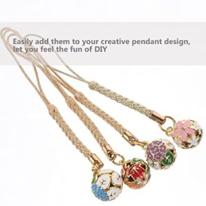 Hemobllo 4pcs Cellphone Strap Pendant Vintage Japanese Bell Phone Cords Adorable Phone Hanging Charm Keychains Decor Christmas Gift (Random Style)