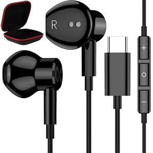 cooya usb c earbuds & in-ear headphones with microphone,magnetic usb c headphone for samsung galaxy s23 s22 ultra s21 s20 a53 a54 note 20 10 dac type c earphone for ipad pro air pixel 7 6 oneplus 11 9