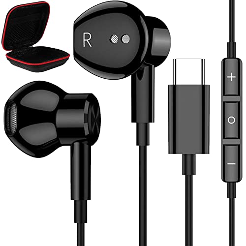 COOYA USB C Earbuds & in-Ear Headphones with Microphone,Magnetic USB C Headphone for Samsung Galaxy S23 S22 Ultra S21 S20 A53 A54 Note 20 10 DAC Type C Earphone for iPad Pro Air Pixel 7 6 OnePlus 11 9