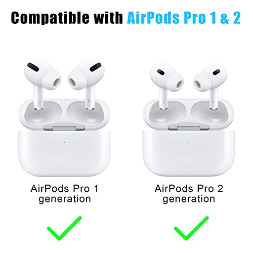 [3 Pairs] Replacement Ear Tips for Airpods Pro and Airpods Pro 2nd Generation with Noise Reduction Hole, Silicone Ear Tips for Airpods Pro with Portable Storage Box and Fit in The Charging Case(S/M/L)