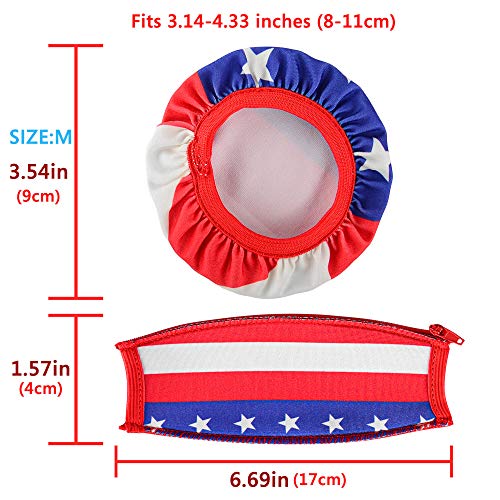 Geekria Flex Fabric Earphone Covers for Bose QuietComfort QC35II QC25 Headphones, Stretchable and Washable Earpads Protectors + Headband Cover/Headband Cushion/Headband Protector (American Flag)