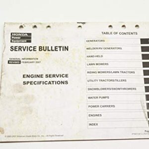 OEM Honda Service Bulletin