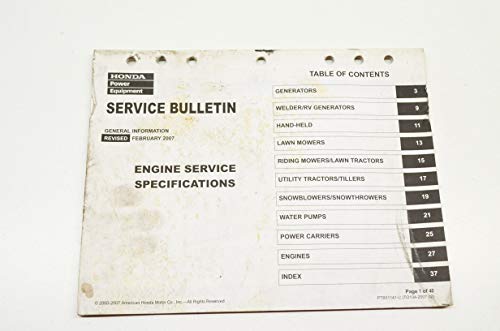 OEM Honda Service Bulletin