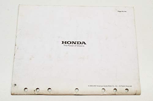 OEM Honda Service Bulletin