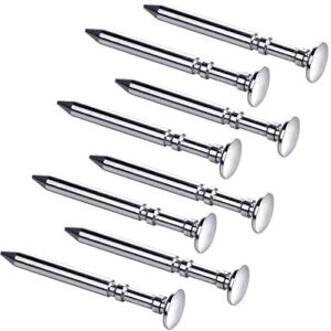8 pieces polished axles with angled head to minimize friction compatible with derby cars, speed axles