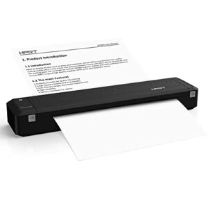 hprt mt800 thermal transfer portable printer support 8.5" x 11" us letter & a4 paper bluetooth wireless travel printer compatible with android and ios,suitable for on the go