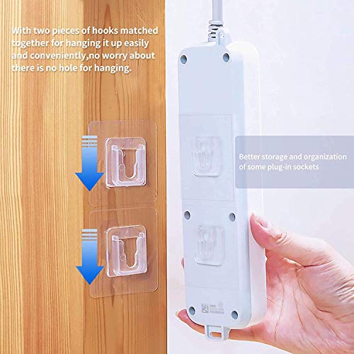 New Double Sided Adhesive Wall Utility Hooks - More Space | Reusable | No Damage | Not Easy to Fall Off (12Pairs)