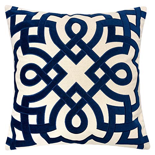 Homey COZY Ivy Throw Decoration Pillow, 1 Count (Pack of 1), Indigo