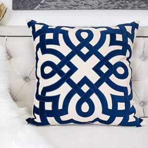 Homey COZY Ivy Throw Decoration Pillow, 1 Count (Pack of 1), Indigo