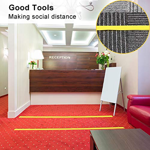 6 Rolls 150 Feet Carpet Marker Strips Nylon Carpet Strips for Teachers and Social Distancing (Vivid Color)