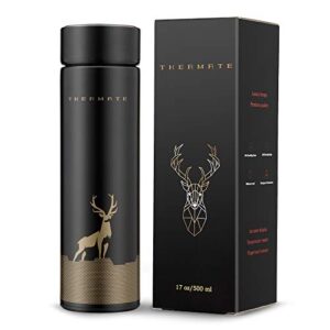 thermate smart flask vacuum insulated bottle coffe tea thermos stainless steel mug with temperature display