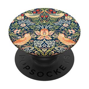 Bird Pattern Vintage Trees Plants Retro Botanical Leaves PopSockets Grip and Stand for Phones and Tablets