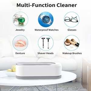 Ultrasonic Jewelry Cleaner, Portable Professional Ultrasonic Cleaner for Cleaning Jewelry Eyeglasses Watches Shaver Heads