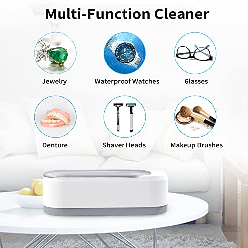 Ultrasonic Jewelry Cleaner, Portable Professional Ultrasonic Cleaner for Cleaning Jewelry Eyeglasses Watches Shaver Heads