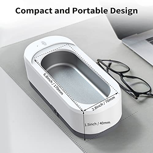 Ultrasonic Jewelry Cleaner, Portable Professional Ultrasonic Cleaner for Cleaning Jewelry Eyeglasses Watches Shaver Heads