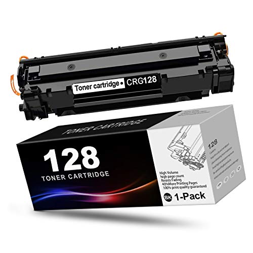 1-Pack Black Compatible 128 Toner Cartridge Replacement for Canon ImageCLASS MF4770n MF4880dw D530 D550 D560 MF4870dn MF4400 MF4800 D500 FAXPHONE L100 L190 Printer Toner Cartridge