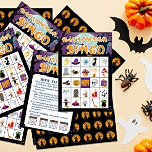 FaCraft Halloween Bingo Games for Kids,26 Player Bingo Game Card for Halloween Party Game Halloween School Classroom Crafts