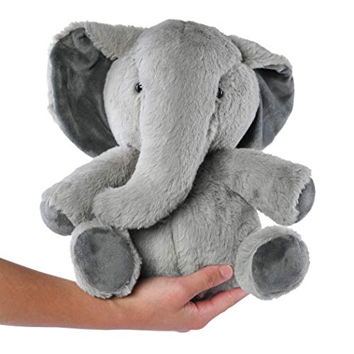 PREXTEX Plush Elephant Toys Stuffed Animal w/ 3 Elephant Baby Stuffed Animals - Big Elephant Zippers 3 Little Plush Baby Elephant - Elephant Plush Toys for Kids 3-5 - Great Gift for Elephant Lovers