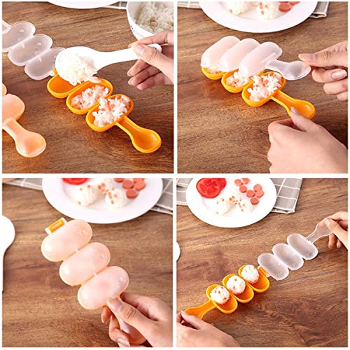 Sushi Shake Rice Ball Mold, Animal Shapes Sushi Mold (3 Pcs + 1 Pcs) Diy Tool Kitchen Sushi Tool