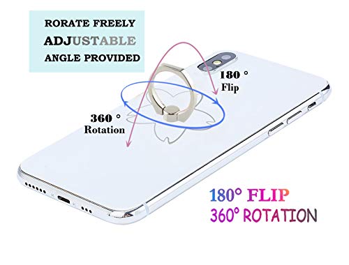 lenoup Transparent Oriental Cherry Cell Phone Ring Holder Kickstand,360 Rotation Clear Cherry Blossom Cell Phone Finger Ring Grip Stand for Phones,Pad