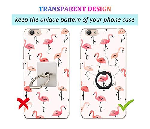 lenoup Transparent Oriental Cherry Cell Phone Ring Holder Kickstand,360 Rotation Clear Cherry Blossom Cell Phone Finger Ring Grip Stand for Phones,Pad