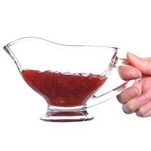 Crystal Gravy Boat - Pack of 2 - Gravy Server Sauce Boat - gravy saucer perfect party decorations dinner