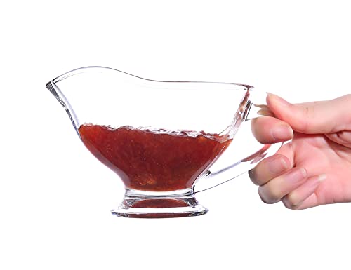 Crystal Gravy Boat - Pack of 2 - Gravy Server Sauce Boat - gravy saucer perfect party decorations dinner