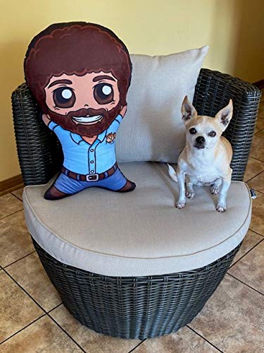 Surreal Entertainment Official Bob Ross Pillow - 20-Inch Gift for Fans - Bed, Couch, Room Decoration - Soft Throw Cushion - Licensed Merchandise