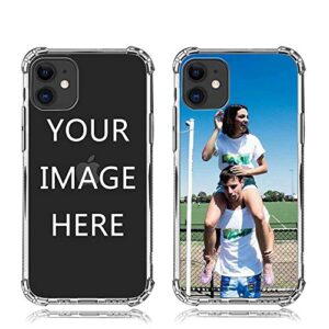 annengjing custom iphone 11 6.1 in cases soft tpu bumper crystal clear shock absorbing cover personalized photo phone cases for iphone 11 6.1"