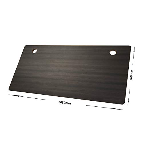 VWINDESK Wooden Material 80 inch MDF Desktop or Tabletop Only, Matching with Electric Adjustable Standing Desk Frame,with 80mm gromment Holes,Graphite Color(80" x 30" x 1")