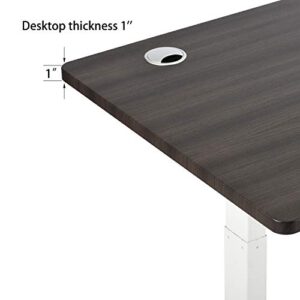 VWINDESK Wooden Material 80 inch MDF Desktop or Tabletop Only, Matching with Electric Adjustable Standing Desk Frame,with 80mm gromment Holes,Graphite Color(80" x 30" x 1")