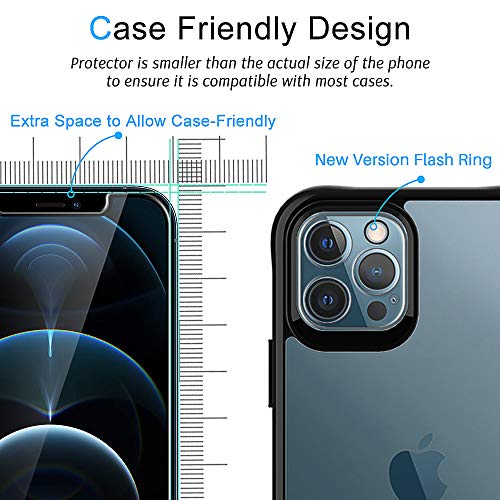 LϟK [2+3 Pack] Designed for iPhone 12 Pro Max 5G 6.7 inch, 2 Pack Privacy Screen Protector + 3 Pack Camera Lens Protector, 9H Hardness Case Friendly, Installation Tray [Not for iPhone 12 Pro]