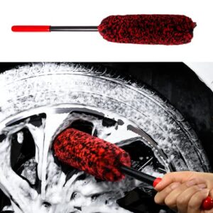 bzczh Car Tire Cleaning Brush 3 Pcs,1x Large Tire Brush,1x Small Tire Brush,One Detailing Brush
