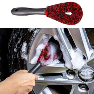 bzczh Car Tire Cleaning Brush 3 Pcs,1x Large Tire Brush,1x Small Tire Brush,One Detailing Brush