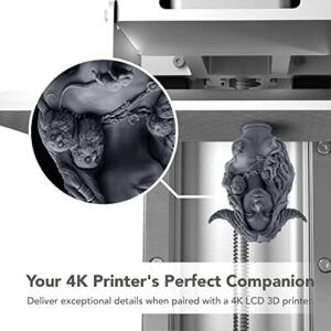 phrozen Aqua-Gray 4K Resin for High-Precision 3D Printing,405nm LCD UV-Curing Photopolymer Resin for Low Shrinkage, Great Detail, Low Odor, Non-Brittle (1KG)