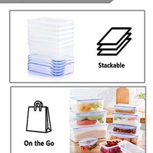 Mengico Food Storage Containers Meal Prep Container Airtight Food Storage Containers Plastic Food Containers With Lids Lunch Containers[8 Pack, 73 Ounce]