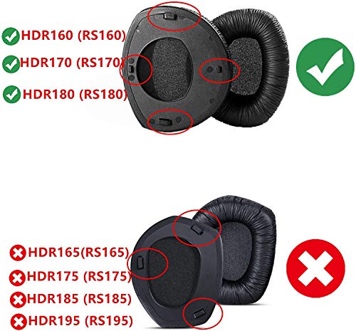 1 Set Ear Pads Cushions Headband Replacement Compatible with Sennheiser RS160 RS170 RS180 HDR160 HDR170 HDR180 Headphone