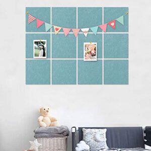 12 Pieces of Cork Board Photo Wall, Kindergarten Background Decoration, Bulletin Board Felt Wall Stickers 11.8 11.8 in