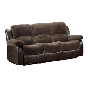 lexicon baluze double reclining sofa, two-tone brown