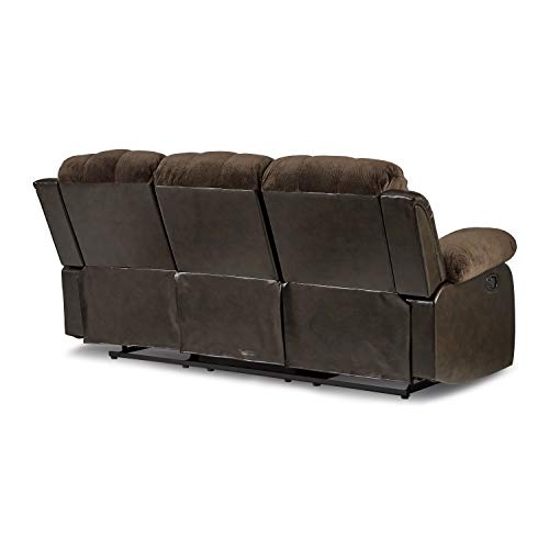 Lexicon Baluze Double Reclining Sofa, Two-Tone Brown