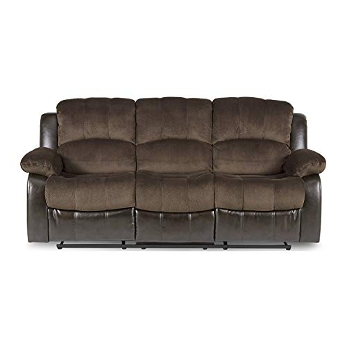 Lexicon Baluze Double Reclining Sofa, Two-Tone Brown